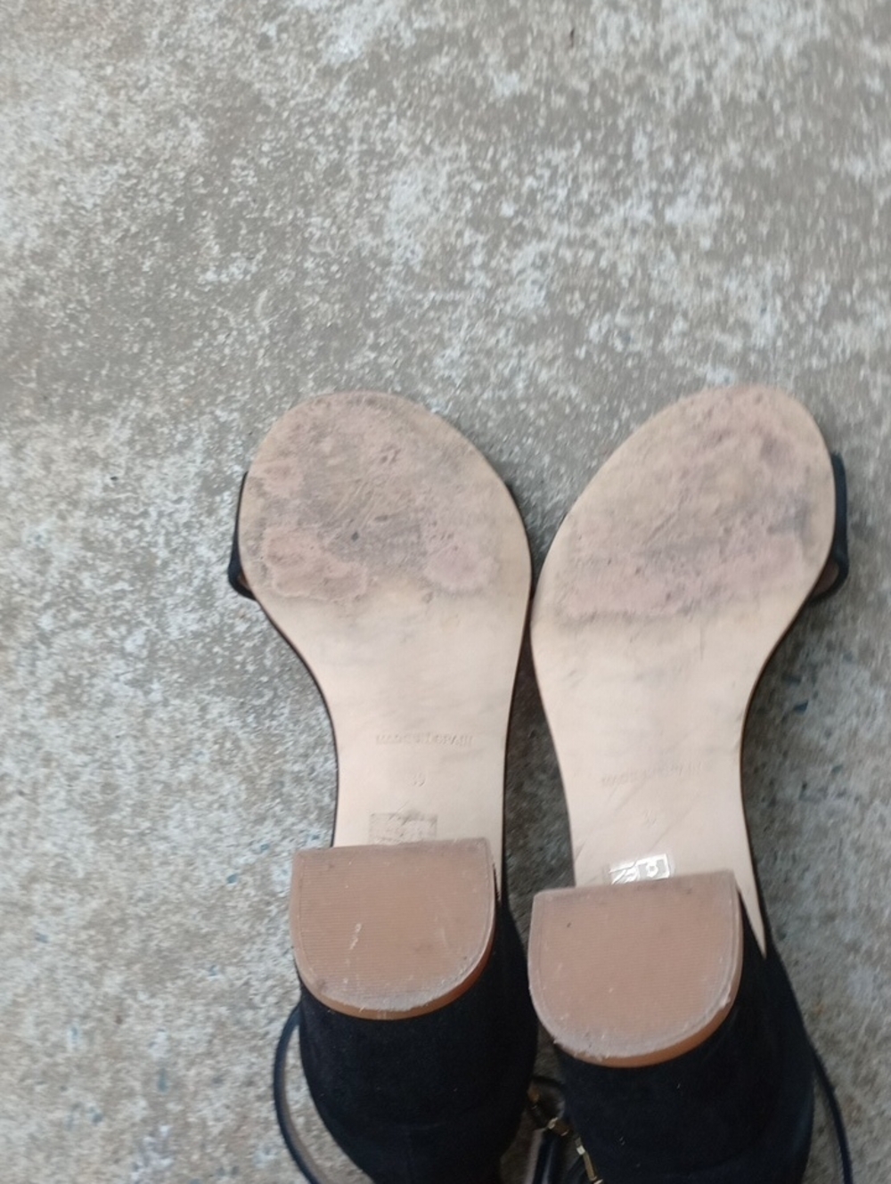 Free People Black Ankle-Strap Heeled Sandals - Picture 10 of 16